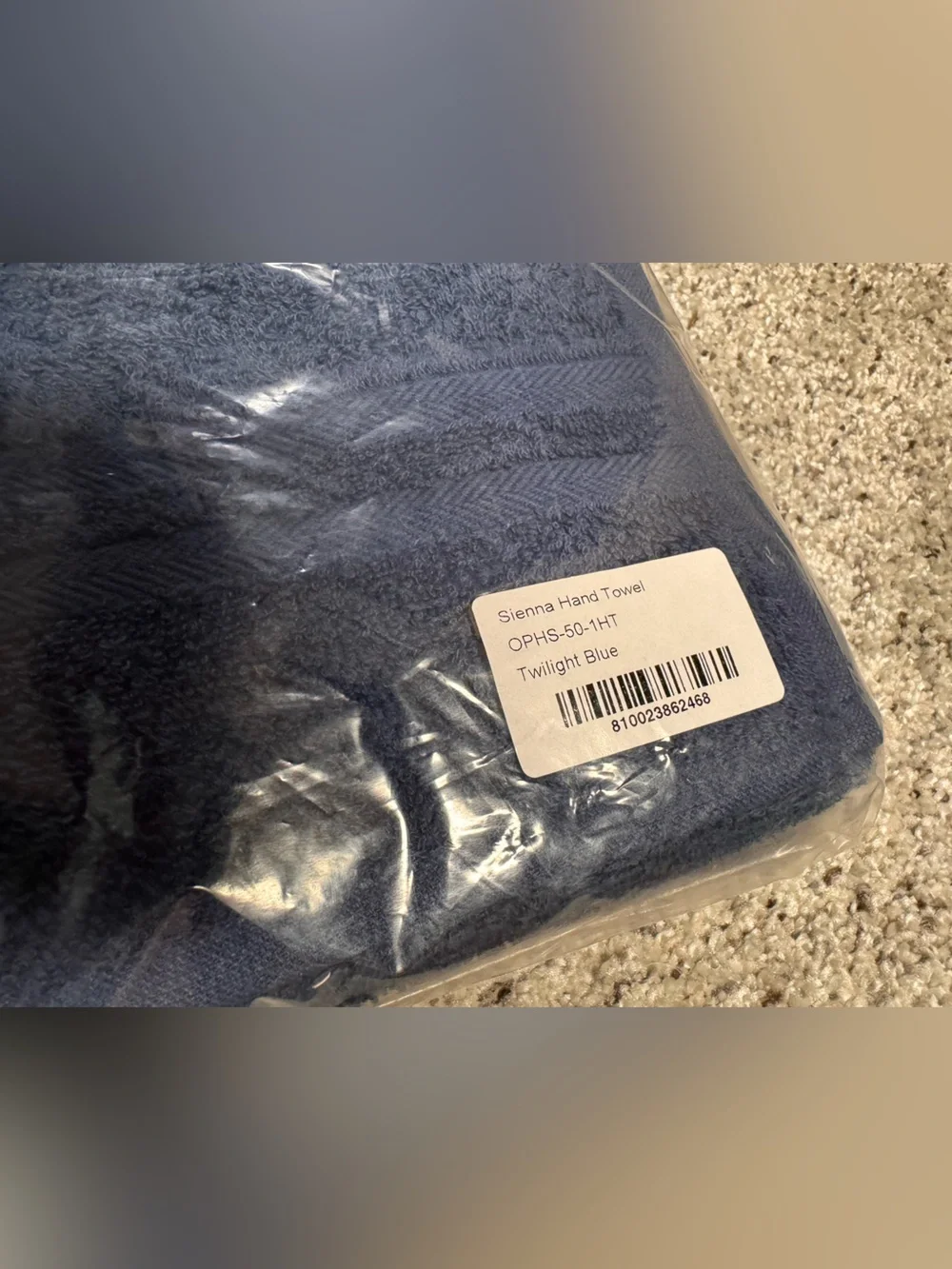 Ozan Premium Home Sienna Cotton Hand Towels, Twilight Blue 2pc 100 x 50 cm